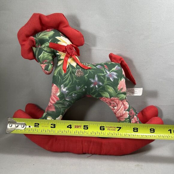 Vintage 1992 Four Star International Floral Plush Rocking Horse - Picture 11 of 11